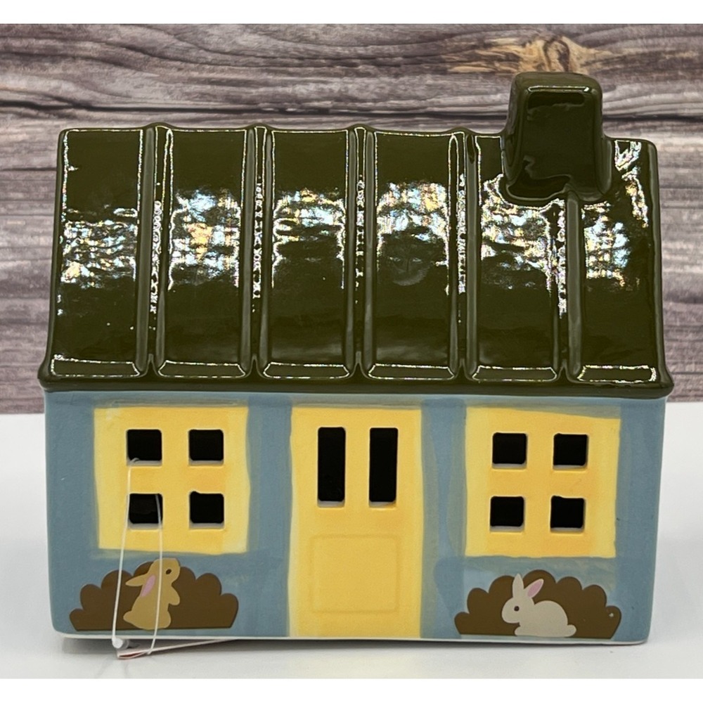 Target Bullseye ~ 5" Blue Ceramic LED Light Up House Village Easter Spring 2026 - Picture 4 of 7